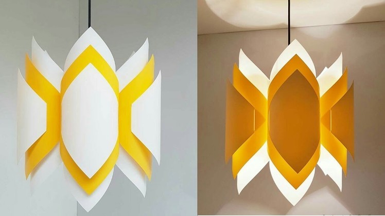 DIY paper lamp.lantern.how to make a pendant light out of paper.paper craft.art my passion 45