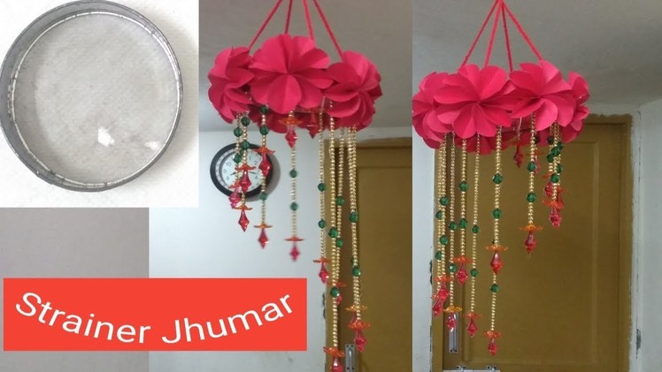 Diy - Wind Chime || How To Make Jhumar using Paper || Wall Hanging || Wool Craft Felt.