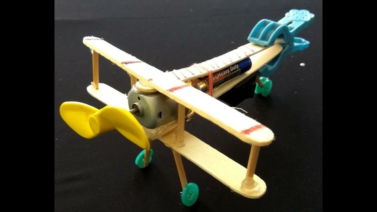 Flying Plane With DC Motor - How to make Aeroplane with DC motor