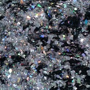 Holographic Dark Gray Black Cellophane Glitter Flakes Bag Glitter Flakes Cellophane Flakes Iridescent Flakes Nail Mylar Flakes