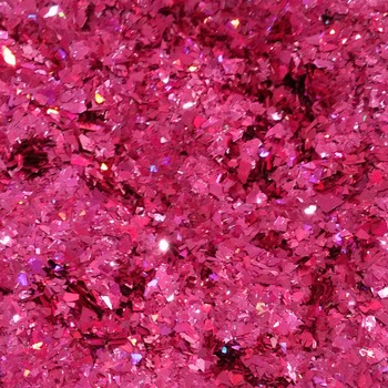 Holographic Pink Cellophane Glitter Flakes Bag Glitter Flakes Cellophane Flakes Iridescent Flakes Nail Mylar Flakes