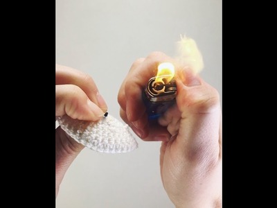 How to attach safety eyes with plain shank - amigurumi tip