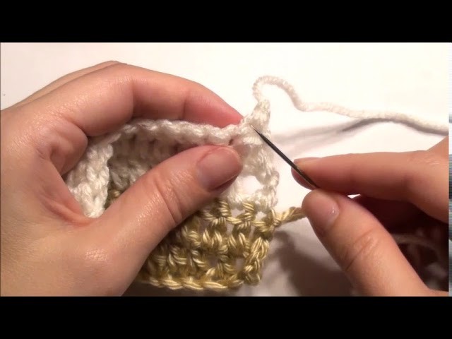 How to Color Change, Fasten off, and Weave in your ends - Crochet Jewel