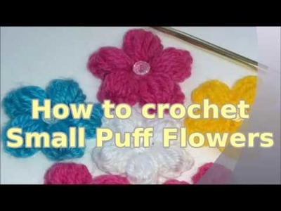 How to Crochet a Small Puff Flower