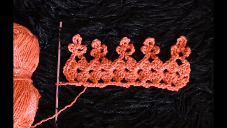 How to Crochet Border Edging. Trim Stitch Pattern #689│by ThePatternFamily