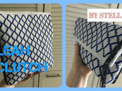 How To Crochet Leah bag | clutch .CROCHET TUTORIAL using Tapestry Crochet  and Beading