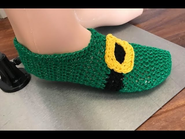 How to Crochet St. Patrick's Day Slippers Pattern #686│by ThePatternFamily