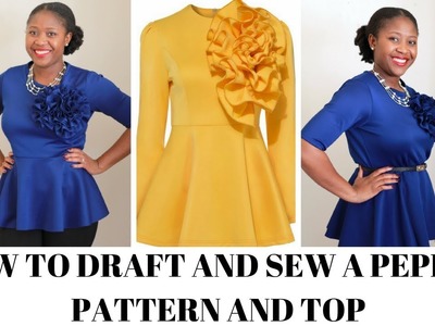 How to Draft and Sew a Peplum Top from a Tshirt