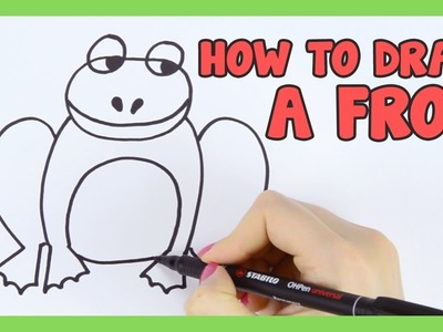 How to Draw a Frog for Kids Simple step by step instruction (+printable)