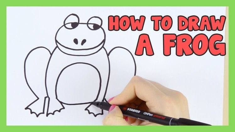 How to Draw a Frog for Kids Simple step by step instruction (+printable)