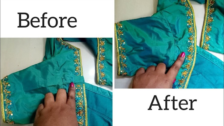 How to fill the space on the shoulder part of a stitched aari work blouse ?