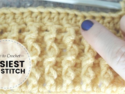 How to Front Post & Back Post Double Crochet- Easy Ribbed Stitch | Last Minute Laura