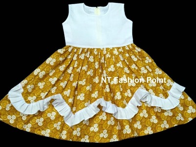 How to learn latest design kids sweet baby girls summer dress
