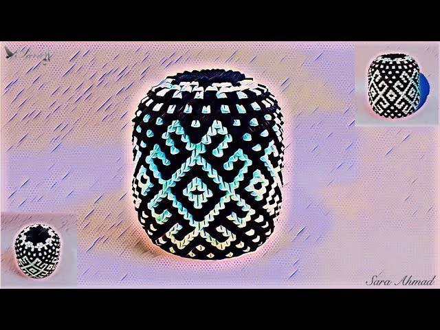 How to make 3d origami money box 17