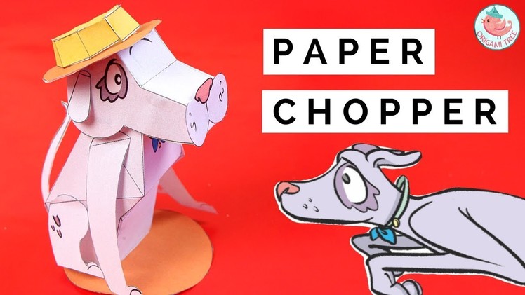 How to Make a 3D Paper Dog! FREE Printable Template ft. Paper Chopper from the Bobs & Tweets Series