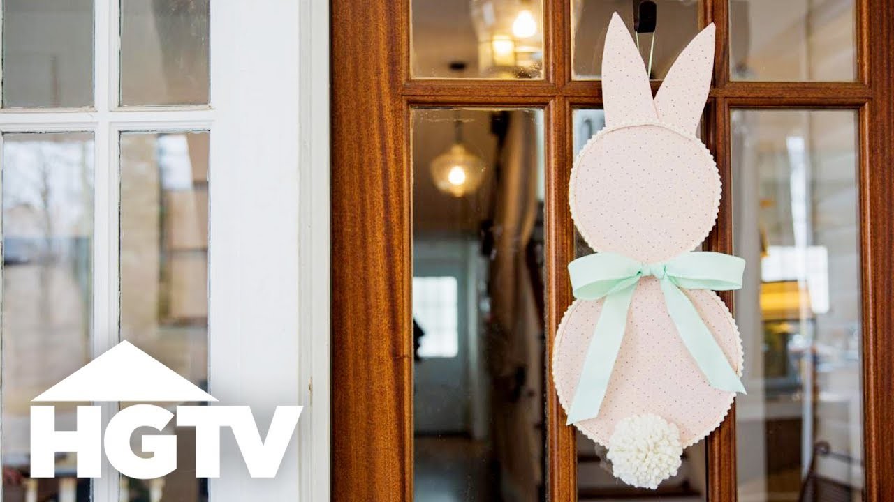 How to Make a Bunny Door Decoration for Easter - HGTV Happy