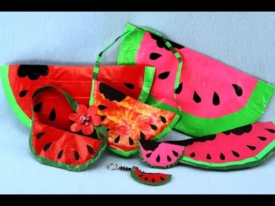 How to Make a Duct Tape Watermelon Purse - Another Duct Tape Wayback Wednesday | Sophie's World