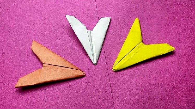 How to make a paper arrowhead-Origami Ninja Weapons Easy-Paper flying flicker no tape or glue