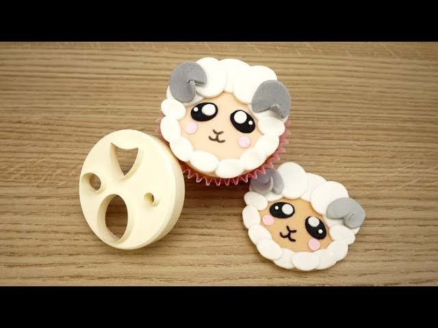 How To Make A Sugar Sheep Cupcake Topper Using The FMM Mix 'n' Match Face Cutter
