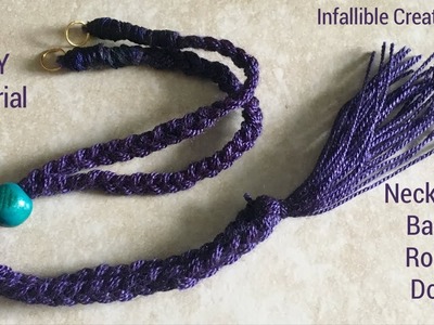 How to make adjustable necklace back rope. How to make thread necklace dori. Necklace rope