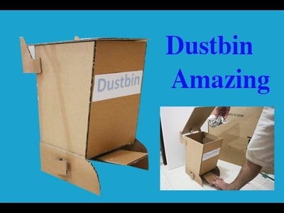 How to Make Amazing Dustbin From Cardboard at Home DIY [tutorial]