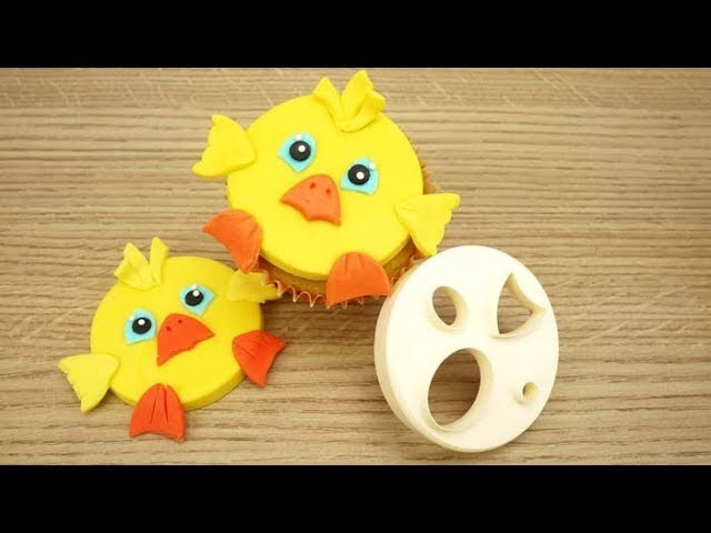 How to Make An Easter Chick Cupcake Topper Using The FMM Mix 'n' Match Face Cutter