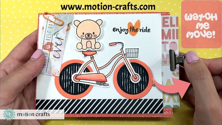 How To Make and Animated Card | Enjoy the Ride Animation Stamp and Die Cut Combo Set | Motion Crafts