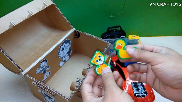 How to make DIY treasure chest with 3 digit password from cardboard