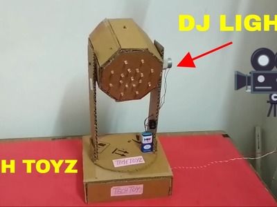 How to Make DJ Light at Home | Moving DJ Lights from Cardboard | Tech Toyz Videos
