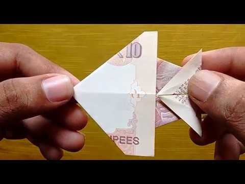 HOW TO MAKE FISH WITH 10 RUPEES NOTE ORIGAMI CRAFT| #SuryaCraft