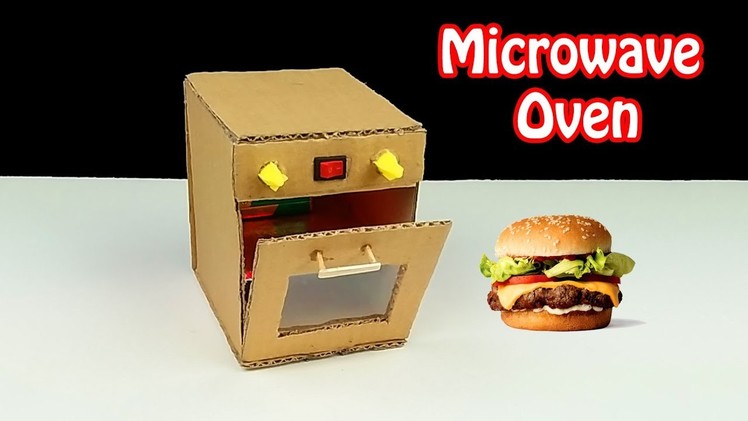How to make Oven from Cardboard - DIY Toy Microwave Oven