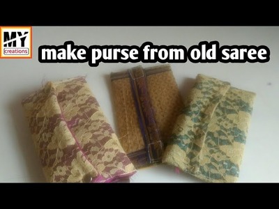 How to Make Purse Pouch Using Old Saree | Saree Art and Crafts | My Creations