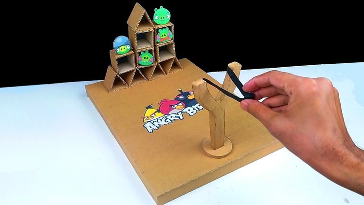 How to Make Real Life Angry Birds Gameplay from Cardboard - DIY Real Life Angry Birds