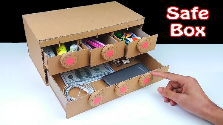 How to Make Safe Lock BOX with 6 Digit from Cardboard
