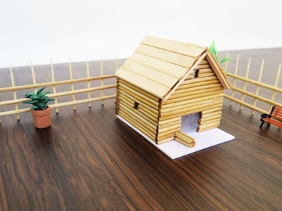 How To Make Simple  Bamboo Stick House   - Crafts For Kids