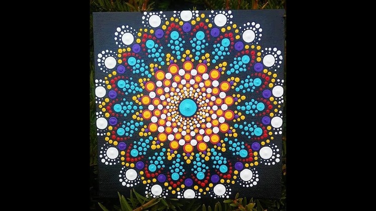How to paint Dot Mandalas EASY & Beautiful Design Using a Stencil