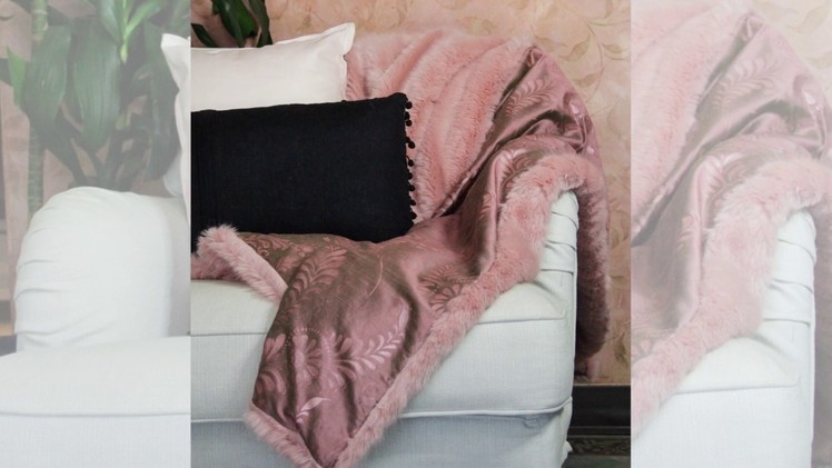 How to Paint Fabric: Stenciling a Pink DIY Throw Blanket