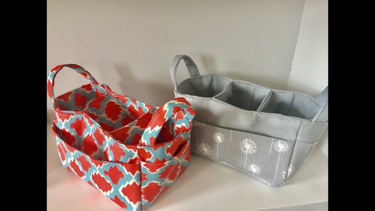 How to sew a three way divided organizer caddy