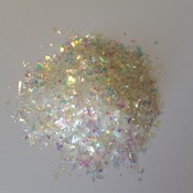 Iridescent Cellophane Glitter Flakes White Bag Mylar Flakes Yellow White 22