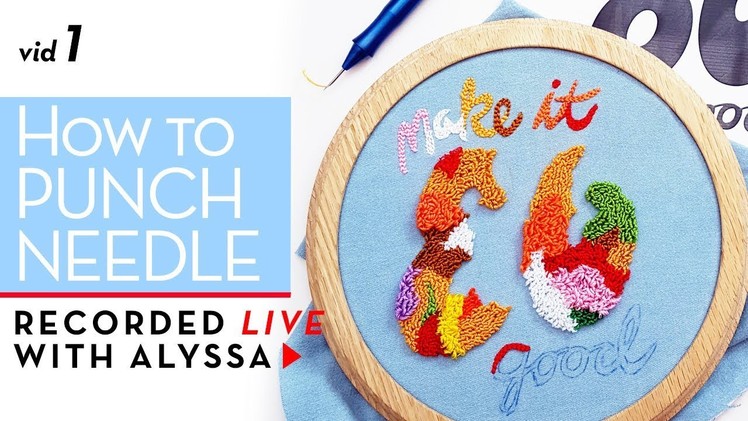 Learn how to punch needle #RelaxAndCraft LiveReplay