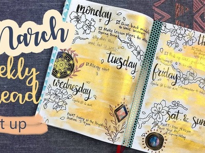 MARCH WEEKLY SPREAD | PLAN WITH ME | How to set up this spread!