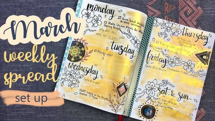 MARCH WEEKLY SPREAD | PLAN WITH ME | How to set up this spread!