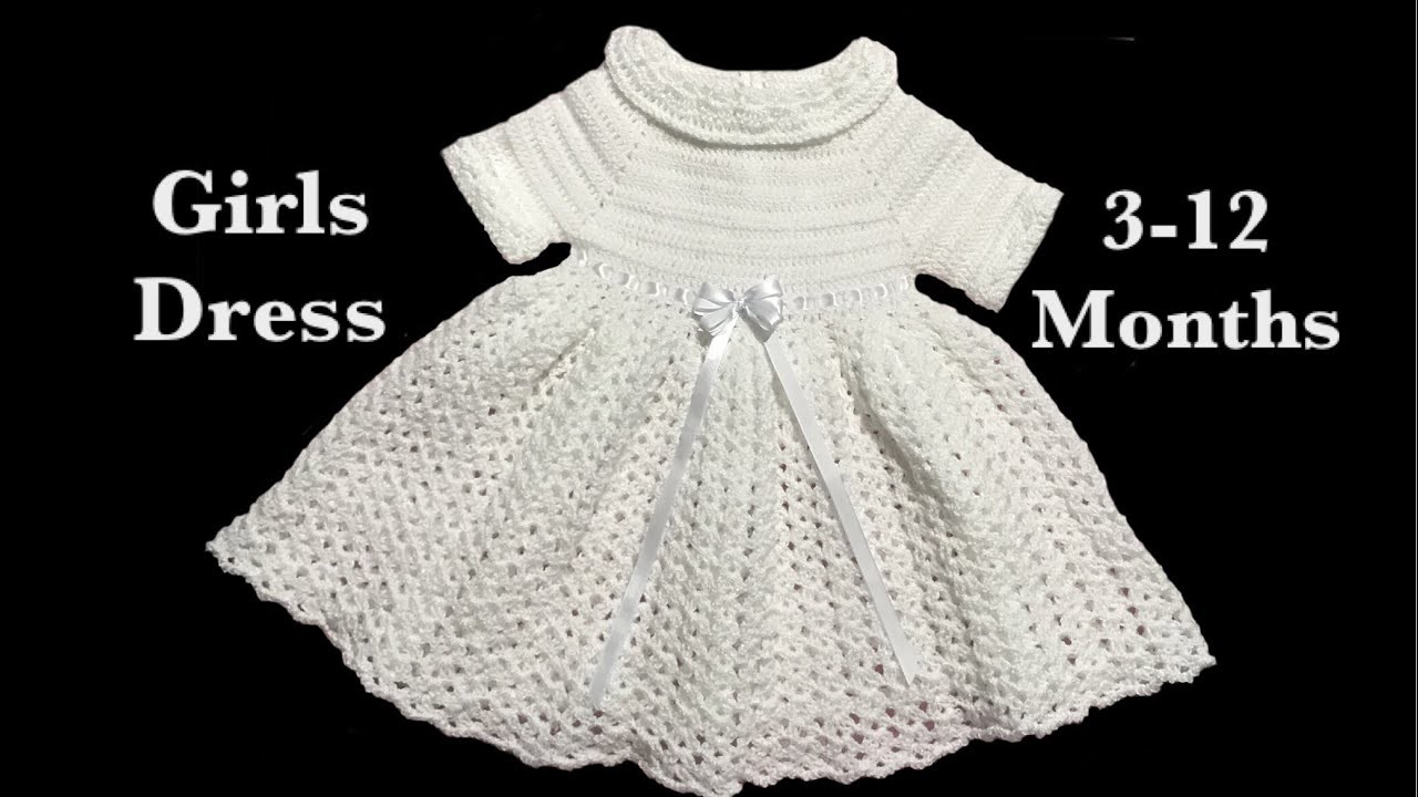 Girls White Crochet Dress