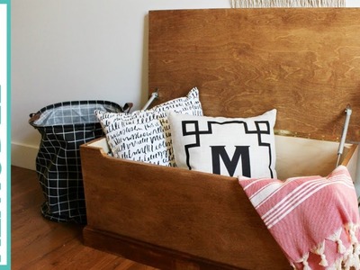 Simple One-Sheet DIY Wooden Storage Chest Tutorial and Plans