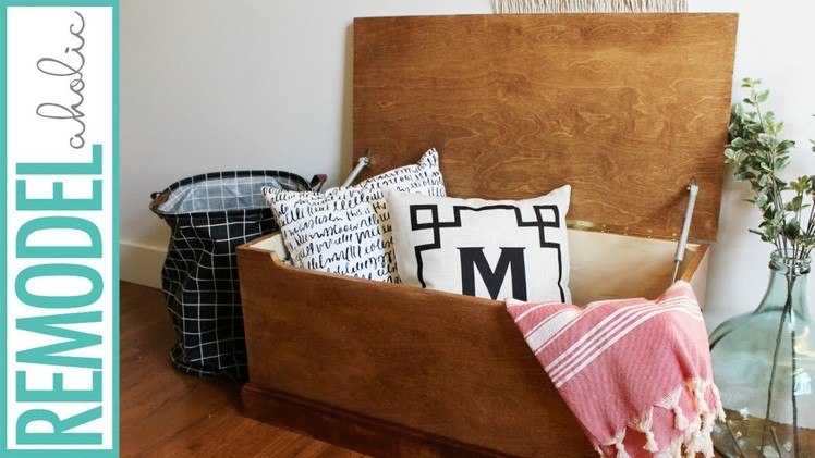 Simple One-Sheet DIY Wooden Storage Chest Tutorial and Plans