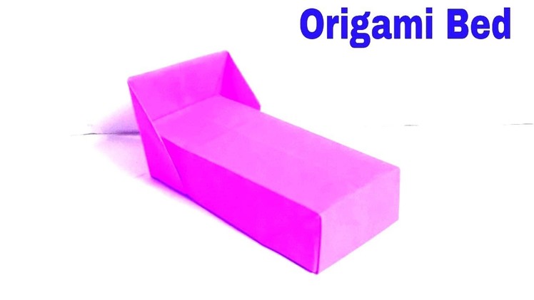 Simple Origami Bed : How to make Origami Bed for Doll.Easy Paper Crafts.Moni Craft Creation