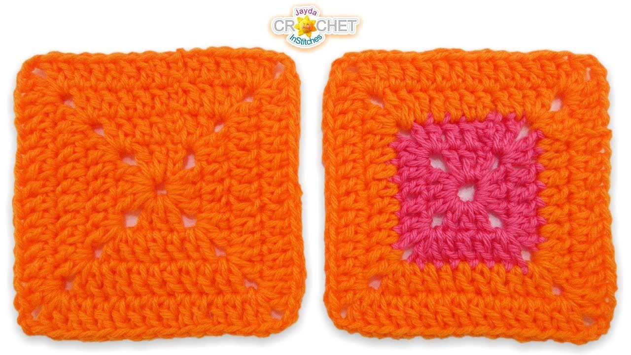 Solid Double Crochet Granny Square - Super Easy Beginner Pattern