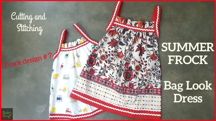 Summer Frock with Bag Style - Cutting and Stitching in Hindi.Urdu | DIY Bag Summer Dress