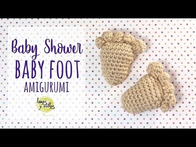 Tutorial Crochet Baby Footprint Babyshower