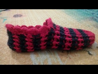 Woollen socks by crochet #01